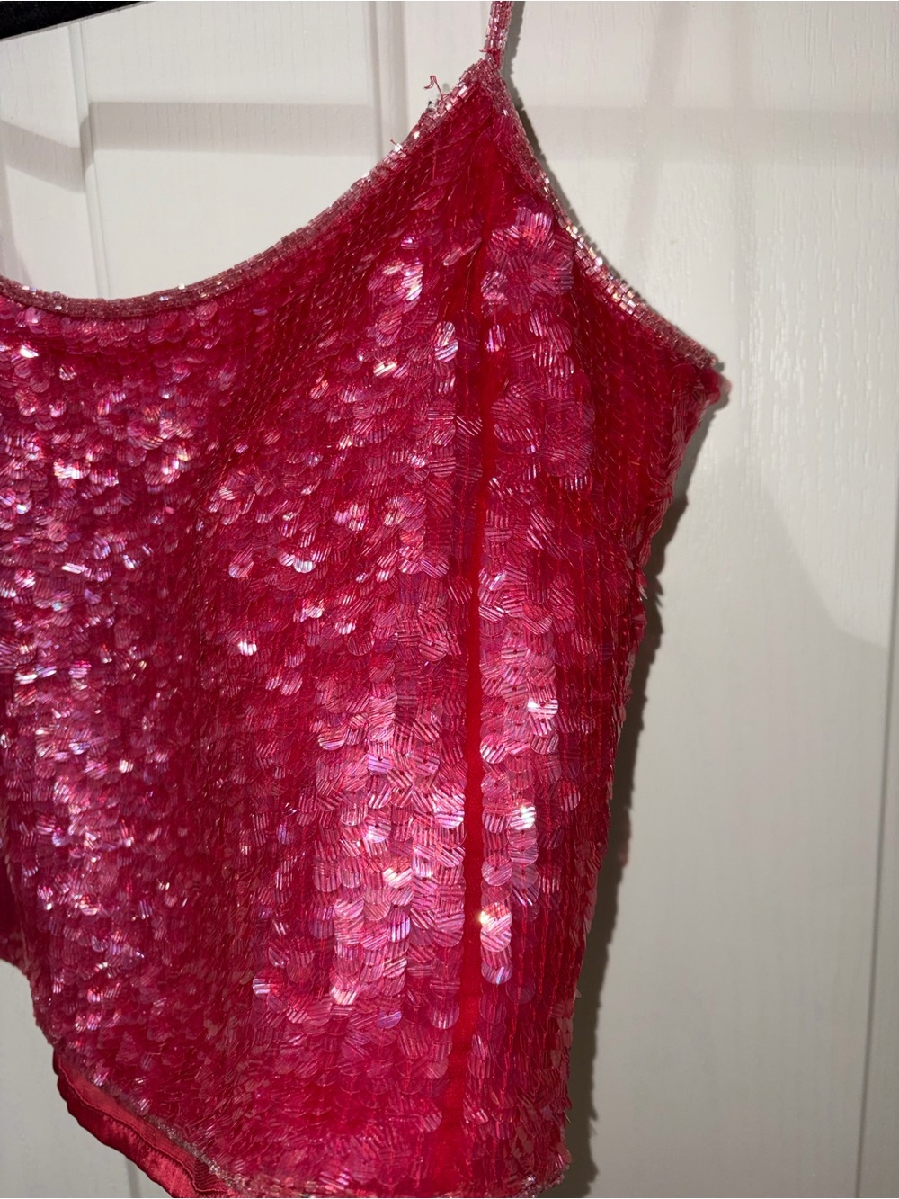 VINTAGE Emma Black Hot Pink Sequin Camisole - Picture 13 of 15